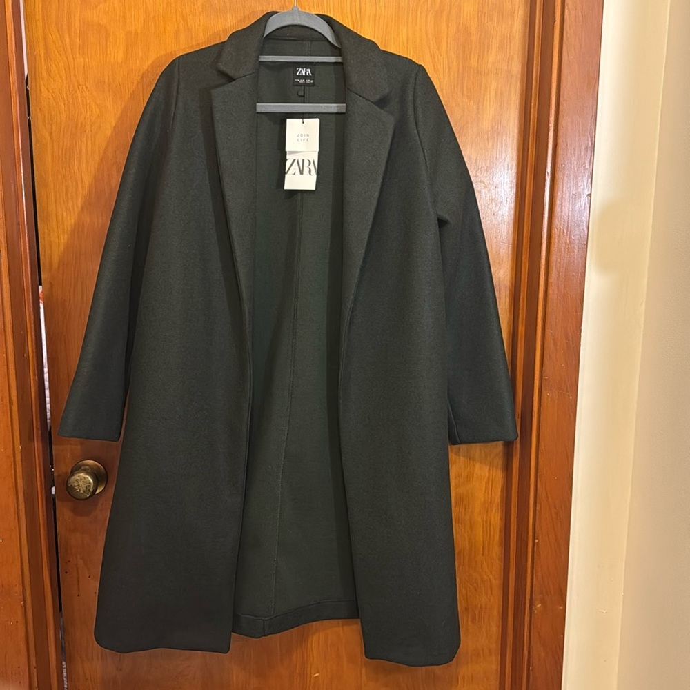 Zara dark green long coat